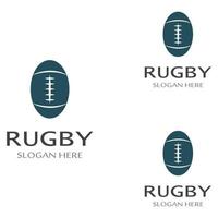 Rugby Ball American Football Icon Vector Logo Template