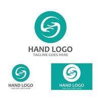 mano logo icono vector diseño plantilla ilustración