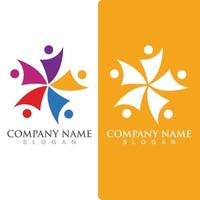 Community group logo, network and social icon vector