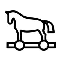 diseño de icono de caballo de Troya vector