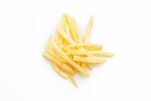 French fries on white background photo