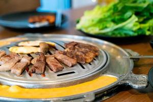 grilled meat in Korean style or Korean BBQ photo