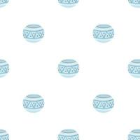 Simple seamless pattern with clay pots vector