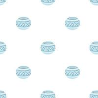 Simple seamless pattern with clay pots vector