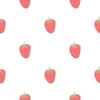 Strawberry hand drawn seamless pattern vector illustration