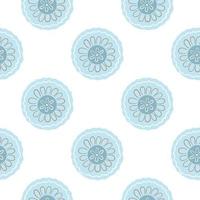 Painted porcelain plates seamless pattern vector