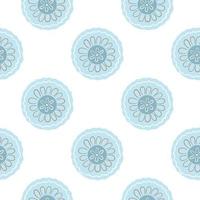 Painted porcelain plates seamless pattern vector