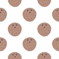 Coconuts hand drawn seamless pattern vector