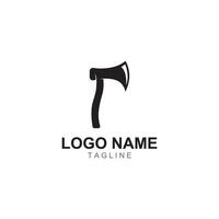 Axe logo or hatchet logo with concept design vector illustration template.