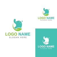 stomach health and stomach care logo design icon vector template