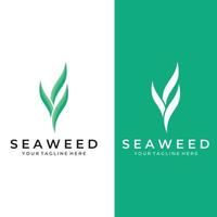 Seaweed logo with template illustration vector design.