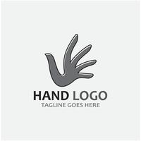 mano logo icono vector diseño plantilla ilustración