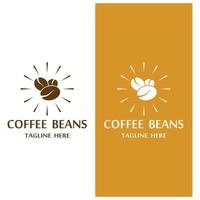 coffee bean icon vector illustration template