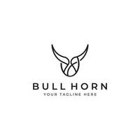 Bull's head horn logo. Using a vector illustration template design concept.