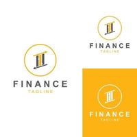 logotipo de empresa financiera o logotipo gráfico financiero. logotipo para datos de resultados de empresas financieras. con ilustración de plantilla de vector de diseño de icono.