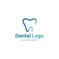 logotipo dental, logotipo para la salud dental y logotipo para el cuidado dental. usando un concepto de diseño de vector de ilustración de plantilla