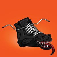 monster shoe illustration vector