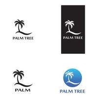 Palm tree summer logo template vector