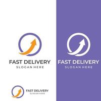 Logistics company vector logo, arrow icon logo, fast digital delivery logo. Using simple and easy logo vector editing.