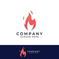 Fire or flame logo, fireball logo, and embers. Using a vector illustration template design concept.