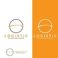 Logistics company vector logo, arrow icon logo, fast digital delivery logo. Using simple and easy logo vector editing.