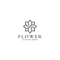 logotipos de flores, rosas, flores de loto y otros tipos de flores. utilizando el concepto de diseño de una plantilla de ilustración vectorial. vector