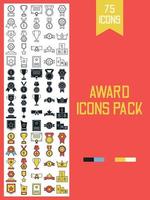 paquete de iconos de premio vector