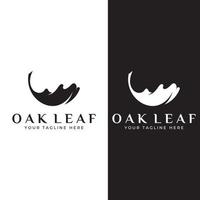 Autumn oak leaf logo and oak tree logo. With easy and simple editing of vector illustration.