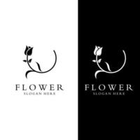 logotipos de flores, rosas, flores de loto y otros tipos de flores. utilizando el concepto de diseño de una plantilla de ilustración vectorial. vector