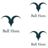 Bull's head horn logo. Using a vector illustration template design concept.