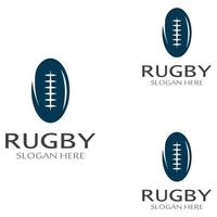 Rugby Ball American Football Icon Vector Logo Template