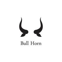 Bull's head horn logo. Using a vector illustration template design concept.