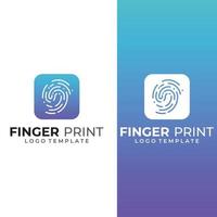 Fingerprint logo,fingerprint scan logo for business card identity.Logo design vector illustration templates and icons.