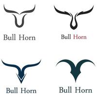 Bull's head horn logo. Using a vector illustration template design concept.