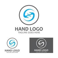 Hand care logo and symbol vector template eps10