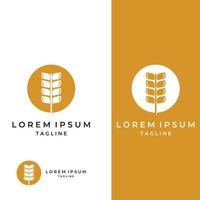 Wheat or cereal logo, wheat field and wheat farm logo.With easy and simple editing illustrations. vector