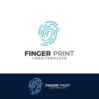 Fingerprint logo,fingerprint scan logo for business card identity.Logo design vector illustration templates and icons.