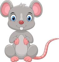 Cute mouse cartoon vector