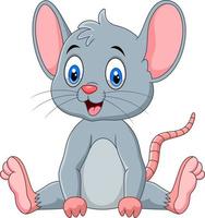 Cute mouse cartoon vector