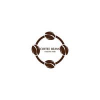 coffee bean icon vector illustration template