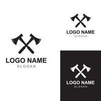 logotipo de hacha o logotipo de hacha con plantilla de ilustración de vector de diseño de concepto.