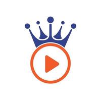 King Video vector logo design template.