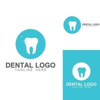 logotipo dental, logotipo para la salud dental y logotipo para el cuidado dental. usando un concepto de diseño de vector de ilustración de plantilla