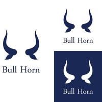 Bull's head horn logo. Using a vector illustration template design concept.