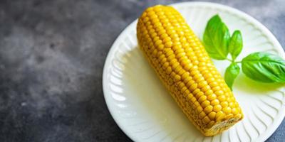 corn cob boiled cuisine fresh meal food snack diet on the table copy space food background photo