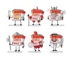 calendar cute cartoon vector