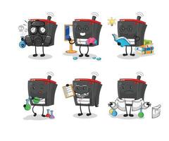 radio cartoon character vector