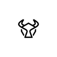 cara de toro logotipo minimalista vector moderno