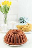 Simple Bundt Banana Cake without Topping. photo