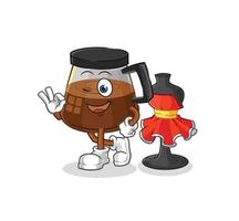 coffee machine vector character